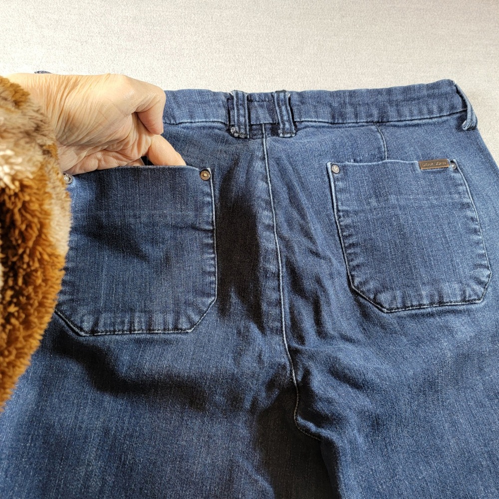 Dear John Denim Trousers Womens 31 Blue Good Flare Leg Stretch Jeans - Picture 6 of 11